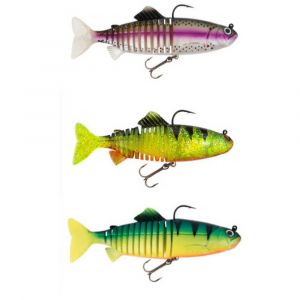 Fox Rage Réplique Jointed – Swimbait Wobbler – Couleur : perche naturelle UV – Longueur/poids : 23 cm – 130 g