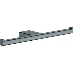 Image de Hansgrohe Porte-serviettes double 300 mm noir chromé brossé AddStoris