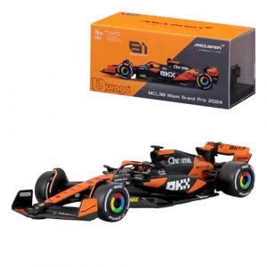 Bburago Véhicule F1 McLaren MCL38 Miami Piastri avec casque