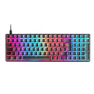 Marsgaming Mars Gaming MKULTRA, Clavier Mécanique Noir RGB, Compact 96%, Switch Outemu SQ Marron, Portugais -US