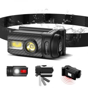 Head Lampe torche magnétique multifonction avec 8 h d'autonomie et puissance maximale 500 lm IPX4 Noir