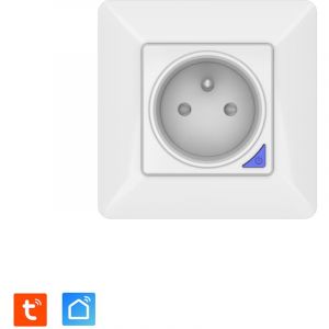 KYF Prise Connect&eacute;e WiFi Encastrable, 3000W, Suivi de Consommation, Compatible Smart Life/Tuya, Type E
