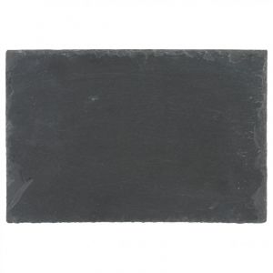 AC-Déco Lot de 6 assiettes en ardoise - L 30 x l 20 cm - Noir - Livraison gratuite