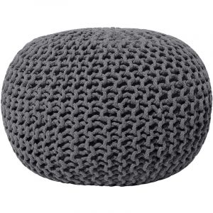 Beliani Pouf gris foncé 50 x 35 cm CONRAD