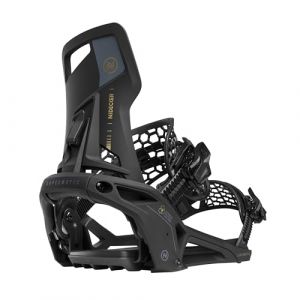 Nidecker Supermatic Snowboard - Fixation Automatique Universelle, à Double entrée - Confortable et fiable comme Une Fixation à Deux Sangles Classique - Noir