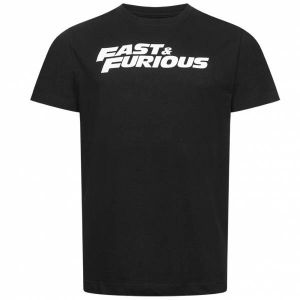 RAPIDE ET FURIEUX Logo Hommes T-shirt UNMTS047BLK