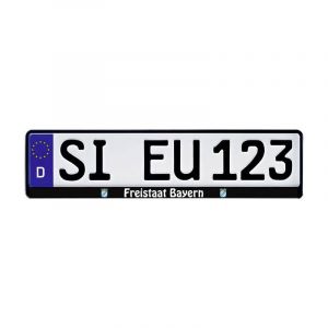HP Autozubehör Freistaat bayern plastique support de plaque dimmatriculation noir (l x l x h) 13.5 x 53 x 1.5 cm