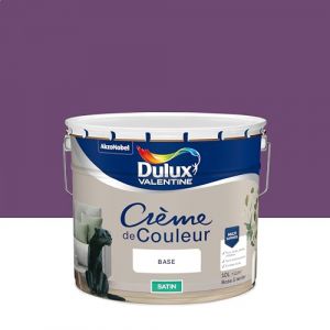 Dulux Valentine Cr&egrave;me de Couleur - Peinture multi-supports int&eacute;rieure - Satin Prune 10 L