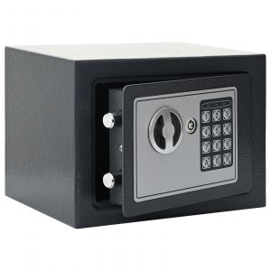 VidaXL Coffre-fort numérique électronique Gris Foncé 23x17x17 cm Acier