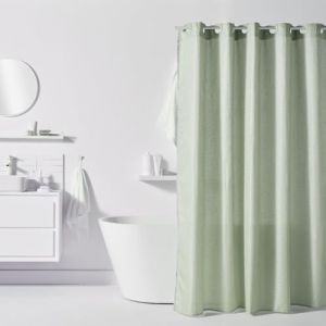 Today Rideau de Douche gauffré 180/200 Polyester Green Utility