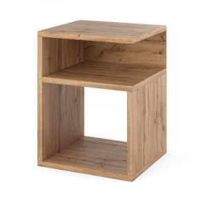 Table de nuit Wotan - 30 cm - Bois naturel - &Eacute;l&eacute;gante et fonctionnelle - Id&eacute;ale pour la chambre