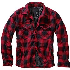 Brandit Lumberjacket Jacket, Rouge/Noir, XXXXXXL Homme