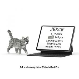 Image de Blocs de construction - JEKCA - Mini Chat tigr&eacute; - 740 pi&egrave;ces - Plastique - 14 ans et plus