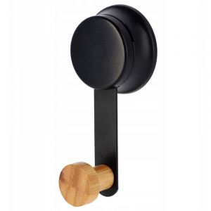 KADAX Crochet avec ventouse pour v&ecirc;tements, acier, 2 kg, noir