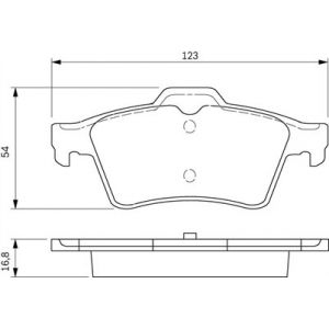 Image de Bosch BP346 - 4 Plaquettes de frein Arrière