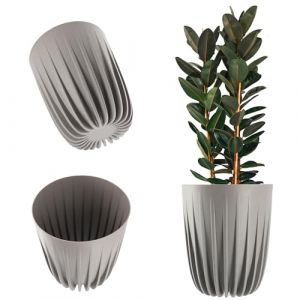 Cache-Pot + Insert Gris 25x30cm - Kadax