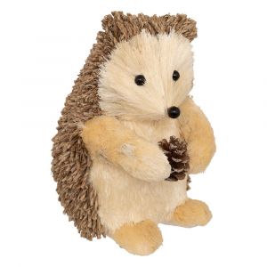 D&eacute;co de No&euml;l H&eacute;risson Marron paillet&eacute; H 24 cm