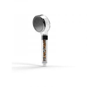 CHANGE YOUR LIFE Pommeau de douche 1 jet, CHANGE YOUR LIFE Eco minéral 8 cm transparent