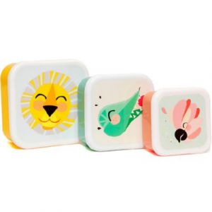 Lot de 3 bo&icirc;tes &agrave; go&ucirc;ter Shiny lion Petit Monkey