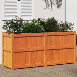VidaXL Jardinière cire marron 150x50x70 cm bois de pin massif