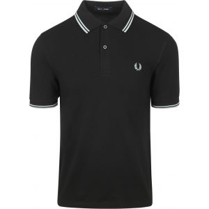 Fred Perry Twin Tipped Black/Silverblue - Polo - noir - XXL - 100% Coton,Coton