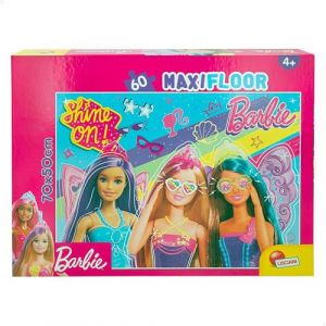 Lisciani - BARBIE Puzzle Maxifloor - 60 Pièces - Puzzle Double Face 70x50 cm - Pour Enfants Dès 4 Ans - Stimule la Réflexion, la Créativité et la Coordination - Fabriqué en Italie