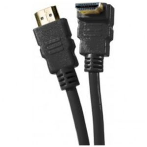 Câble HDMI 1.4 Ethernet Channel Coudé mâle/mâle Noir - (3 mètres)