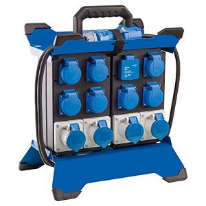 AS - Schwabe As-Schwabe - R&eacute;partiteur &eacute;lectrique portable CEE Stecky Duo 5 - Prise CEE + 7 prises de contact de protection + 4 prises CEE + 2 ports USB - Bo&icirc;tier de distribution &eacute;lectrique mobile pour l'ext&eacute;rieur