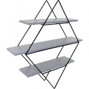 Etagère murale MENDLER HWC-A80 60x55x12cm gris-bleu