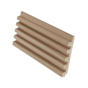 Panneau mural 3D - Pack de 3,71 m² - Coloris bois naturel clair - Lot de 8 pièces - TATIANA