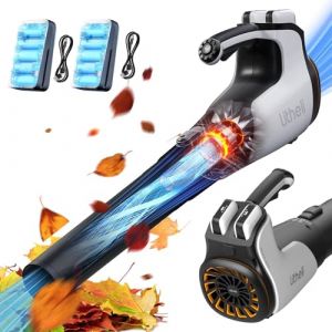 Litheli - Souffleur de feuilles 40Vx2, souffleurs de feuilles électriques 15,85 m³/min, moteur sans balai, alimenté par batterie pour souffler les