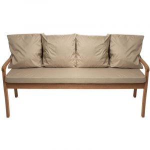 Coussin pour banc 170x60/4x50x56cm, Coussin extérieur, Coussins pour balançoires de jardin 3 places Beige, Coussin d'assise, Coussin de dossier
