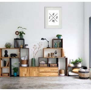Shot Cadre Photo Home 30x40cm avec P e Partout Tableau Bois Verre (BLANC)