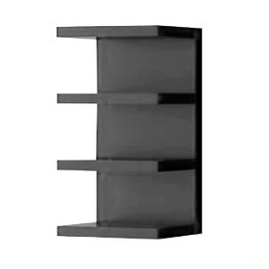 Homemania HOMEMANIA Étagère Peigne Décoration Murale Salon, Chambre, Bureau MDF, Noir 25,5 x 23,7 x 93 cm