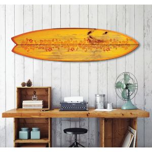 Image de Hexoa Planche de Surf Décorative,Impression sur Alu Dibond, Surf good, 145x40 cm