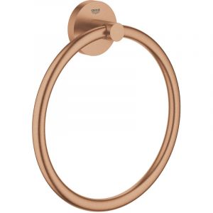 Grohe Essentials Anneau porte-serviette en métal avec fixations cachées, Warm Sunset brossé (40365DL1)