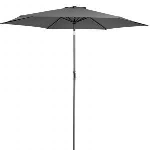 Parasol inclinable Tahiti Ø300cm anthracite en alu UV50+
