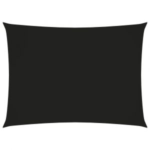 Voile toile d'ombrage parasol tissu oxford rectangulaire 2,5 x 4 m noir 02_0009569