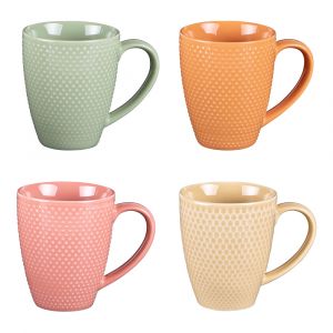 Coffret de 4 mugs Sunrise 35 cl - Table Passion - Multicolore - Porcelaine