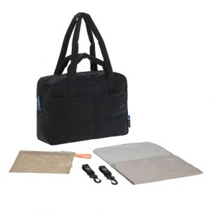 Lässig Bolso cambiador avec asa de transporte et matelas à langer, fixation pour poussette, hydrofuge/GRE Everyday Bag black