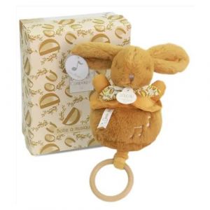 LAPIN DOUDOU - Boite à musique ocre