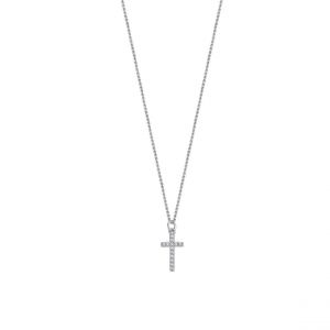 Lotus Collier Silver Croix - Collier - Argent - Blanc - Femme