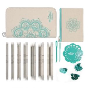Knitpro Set d'aiguilles &agrave; tricoter double pointes Mindful Grateful 15 cm Vert - Vert