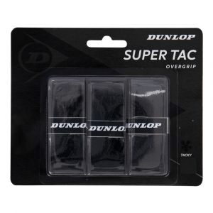 Image de Dunlop 10298361 Super Tac Tennis Overgrip Black 3 Adulte Unisexe, Noir, 3-Pack