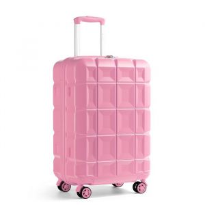 Kono Valise Cabine Rigide ABS Bagages a Cabine avec 4 roulettes Valise de Voyage 34L avec Serrure TSA 54x34x22cm Valises, Rose