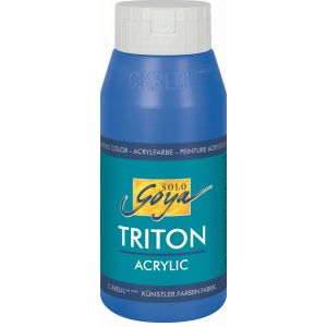 C.Kreul 17007 - Solo Goya Peinture Triton Acrylic Basic, en flacon de 750ml, coloris bleu cobalt