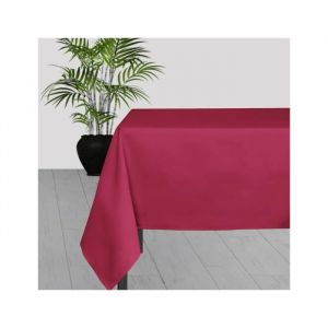 Soleil d'Ocre Nappe anti-tâches rectangle 140X240 cm ALIX framboise, par