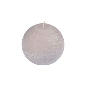 Homéa, Bougie Boule Ø10 x H9 cm Rustique Lin