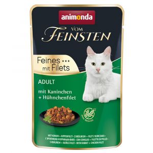36x85g Adult lapin, filet de poulet Animonda Vom Feinsten - Pâtée pour chat