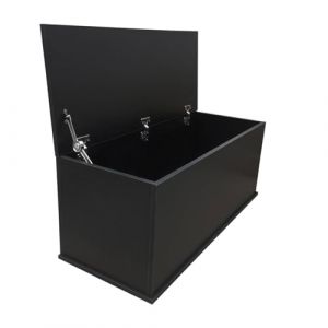 Coffre de rangement - coffre à jouets - coffre à couvertures - largeur 100 cm - noir